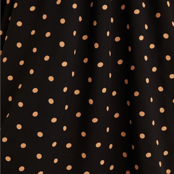 Madewell Petite Lucie V-Neck Smocked Mini Dress in Oval Dot - Picture 4 of 9